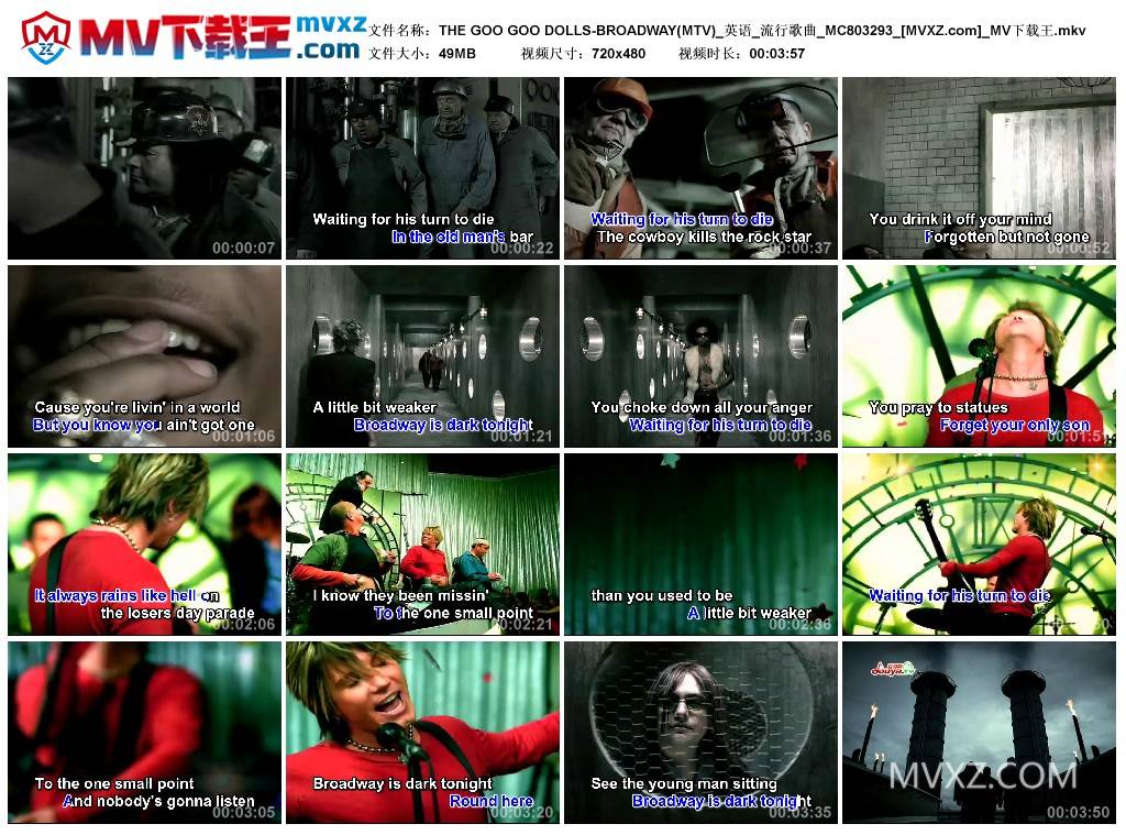 THE GOO GOO DOLLS-BROADWAY(MTV)_英语_流行歌曲_MC803293